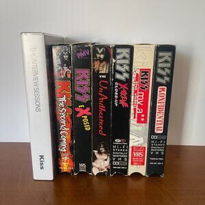 KISS 7 VHS Tape Bundle X-treme Close-Up, Konfidential, KISS My A**, Exposed,